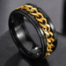 Stainless Steel Rotatable Fashion Rings High Quality Spinner Chain Punk Men Women Jewelry