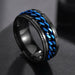 Stainless Steel Rotatable Fashion Rings High Quality Spinner Chain Punk Men Women Jewelry