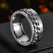 Stainless Steel Rotatable Fashion Rings High Quality Spinner Chain Punk Men Women Jewelry