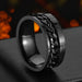 Stainless Steel Rotatable Fashion Rings High Quality Spinner Chain Punk Men Women Jewelry