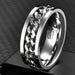 Stainless Steel Rotatable Fashion Rings High Quality Spinner Chain Punk Men Women Jewelry