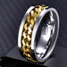 Stainless Steel Rotatable Fashion Rings High Quality Spinner Chain Punk Men Women Jewelry