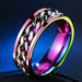 Stainless Steel Rotatable Fashion Rings High Quality Spinner Chain Punk Men Women Jewelry