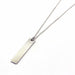 New Fashion Rectangle Pendant Necklace Men Trendy Simple Stainless Steel Necklace Jewelry