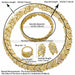 Gold Wedding Jewelry Set Crystal Necklace Bracelet Earrings Ring Women Fashion Jewelry