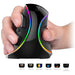 Ergonomics Vertical Gaming Mouse 6 Buttons 4000 DPI RGB Wired/Wireless Mice