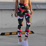 Workout Leggings For Women High Waist Camouflage Printed Fitness Yoga Pants