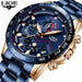 New Fashion Men Watches Stainless Steel Brand Luxury Sports Chronograph Watches