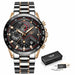 New Fashion Men Watches Stainless Steel Brand Luxury Sports Chronograph Watches