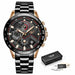 New Fashion Men Watches Stainless Steel Brand Luxury Sports Chronograph Watches