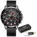 New Fashion Men Watches Stainless Steel Brand Luxury Sports Chronograph Watches