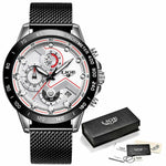 New Fashion Men Watches Stainless Steel Brand Luxury Sports Chronograph Watches