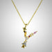 925 Sterling Silver Gold Letter Pendant Initial Alphabet Necklace Women Jewelry