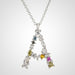 925 Sterling Silver Gold Letter Pendant Initial Alphabet Necklace Women Jewelry