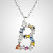 925 Sterling Silver Gold Letter Pendant Initial Alphabet Necklace Women Jewelry