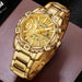 Men Sports Watch Gold Waterproof Military Wrist Watch