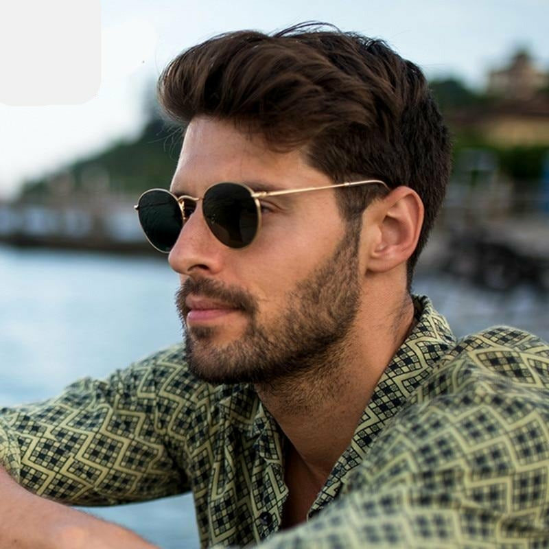 Fashion Retro Sunglasses Men Round Vintage Luxury Sunglasses – Atom Oracle