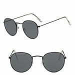 Fashion Retro Sunglasses Men Round Vintage Luxury Sunglasses