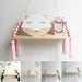 Nordic style Colorful Beads Tassel Wooden Wall Shelf Wall Clapboard Decoration