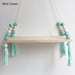 Nordic style Colorful Beads Tassel Wooden Wall Shelf Wall Clapboard Decoration