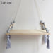 Nordic style Colorful Beads Tassel Wooden Wall Shelf Wall Clapboard Decoration