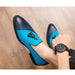 Semi-formal Hemp PU Leather Men's Shoes Glamorous Blue Tassel Italian Shoes