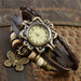 Women's Casual Vintage Wristwatch Multilayer Leather Bracelet Wrist Watch