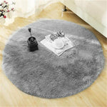 Fluffy Round Rug Carpets Faux Fur Floor Plush Rugs Shaggy Area Rug Modern Mats