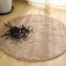Fluffy Round Rug Carpets Faux Fur Floor Plush Rugs Shaggy Area Rug Modern Mats