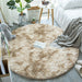 Round Fluffy Rug Carpets Faux Fur Floor Plush Rugs Shaggy Area Rug Modern Mats