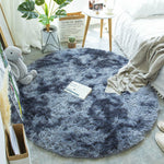 Round Fluffy Rug Carpets Faux Fur Floor Plush Rugs Shaggy Area Rug Modern Mats