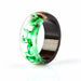 Clear Wood Resin Rings Handmade Colorful Abstract Wood Epoxy Rings  for Women