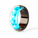Clear Wood Resin Rings Handmade Colorful Abstract Wood Epoxy Rings  for Women