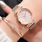 Women Luxury Bracelet Watch Magnetic Strap Ladies Fashionable Wristwatch