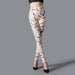 Graffiti Floral Patterned Print Leggings Women Fashion Design Stretch Legging Pants