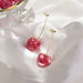 New Arrival Dominated Acrylic Fashion Geometric Women Sweet Cherry Drop Earrings