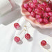 New Arrival Dominated Acrylic Fashion Geometric Women Sweet Cherry Drop Earrings