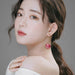 New Arrival Dominated Acrylic Fashion Geometric Women Sweet Cherry Drop Earrings