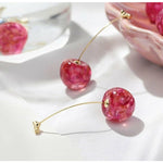 New Arrival Dominated Acrylic Fashion Geometric Women Sweet Cherry Drop Earrings