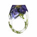 Transparent Dried Flower Handmade Resin Rings Colorful Ink Pattern Women Fashion Jewelry Rings