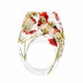Transparent Dried Flower Handmade Resin Rings Colorful Ink Pattern Women Fashion Jewelry Rings