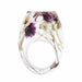 Transparent Dried Flower Handmade Resin Rings Colorful Ink Pattern Women Fashion Jewelry Rings