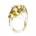 Transparent Dried Flower Handmade Resin Rings Colorful Ink Pattern Women Fashion Jewelry Rings