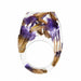 Transparent Dried Flower Handmade Resin Rings Colorful Ink Pattern Women Fashion Jewelry Rings