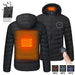 Men Winter Warm USB Heating Jackets Smart Thermostat Hooded Waterproof Jackets