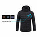 Men Winter Warm USB Heating Jackets Smart Thermostat Hooded Waterproof Jackets