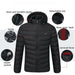 Men Winter Warm USB Heating Jackets Smart Thermostat Hooded Waterproof Jackets
