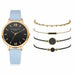 5pcs Set Top Style Fashion Women's Luxury Leather Band Wristwatch
