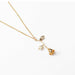 Golden Rose Flower Pendant Necklace Women Fashion Glamour Party Jewelry