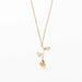 Golden Rose Flower Pendant Necklace Women Fashion Glamour Party Jewelry